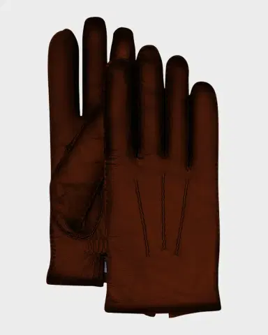 Agnelle Men's Patina Leather Gloves | Thumbnail 2