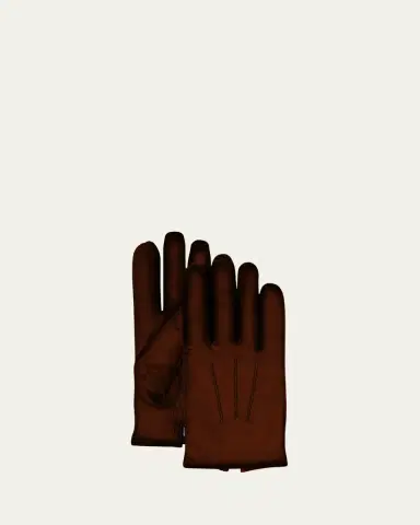 Agnelle Men's Patina Leather Gloves | Thumbnail 3