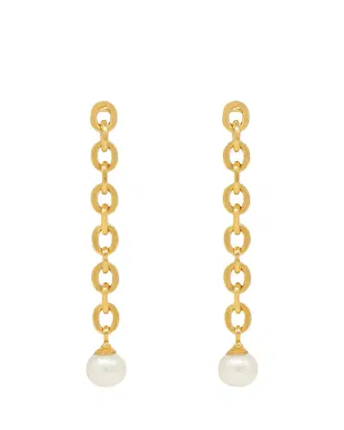ben-amun Pearly Chain-Link Earrings | Thumbnail 1 ben-amun Pearly Chain-Link Earrings | Thumbnail 1