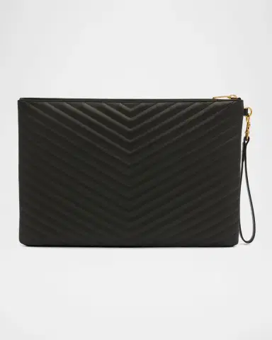 Saint Laurent Cassandre YSL Monogram Large Pouch in Smooth Leather | Thumbnail 5 Saint Laurent Cassandre YSL Monogram Large Pouch in Smooth Leather | Thumbnail 5
