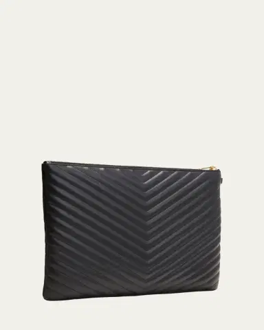 Saint Laurent Cassandre YSL Monogram Large Pouch in Smooth Leather | Thumbnail 8 Saint Laurent Cassandre YSL Monogram Large Pouch in Smooth Leather | Thumbnail 8