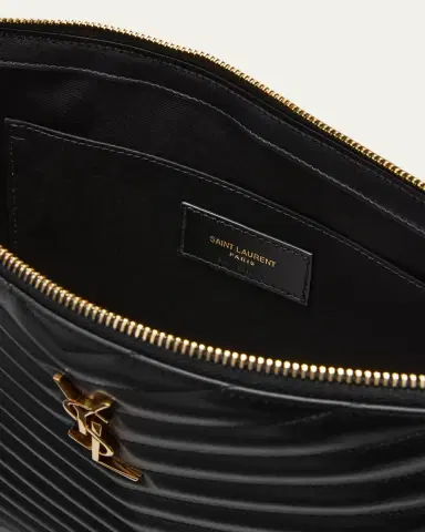 Saint Laurent Cassandre YSL Monogram Large Pouch in Smooth Leather | Thumbnail 9 Saint Laurent Cassandre YSL Monogram Large Pouch in Smooth Leather | Thumbnail 9