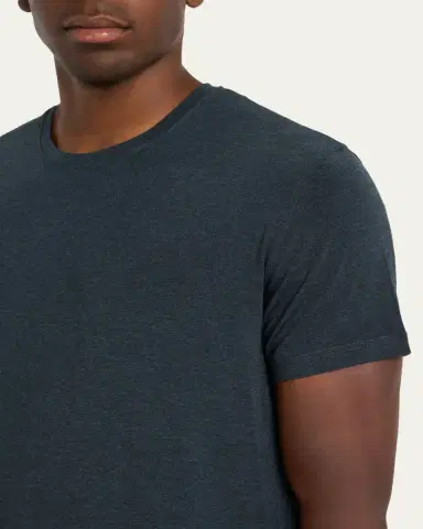 Derek Rose Men's Marl Crewneck Short-Sleeve Knit Tee | Thumbnail 5
