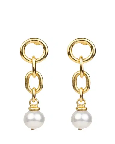 ben-amun Pearly Drop Link Earrings | Thumbnail 1