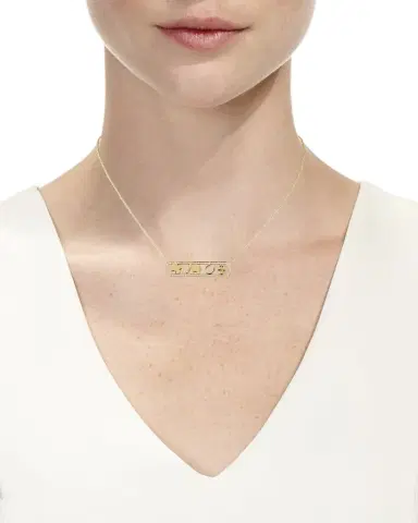 Sydney Evan 14k Diamond Icon Bar Necklace | Thumbnail 1