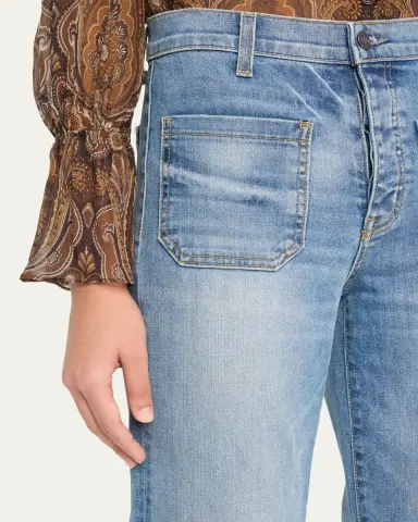 Nili Lotan Florence Denim Flare Jeans | Thumbnail 13