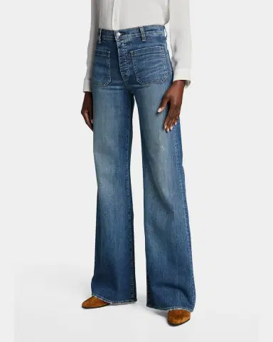 Nili Lotan Florence Denim Flare Jeans | Thumbnail 3