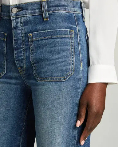 Nili Lotan Florence Denim Flare Jeans | Thumbnail 4