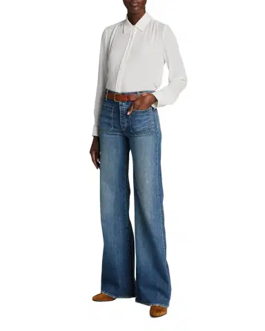Nili Lotan Florence Denim Flare Jeans | Thumbnail 1