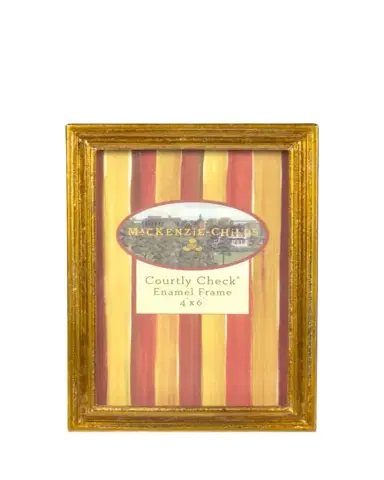 MacKenzie-Childs Courtly Check Enamel Frame, 2.5" x 3" | Thumbnail 1 MacKenzie-Childs Courtly Check Enamel Frame, 2.5" x 3" | Thumbnail 1