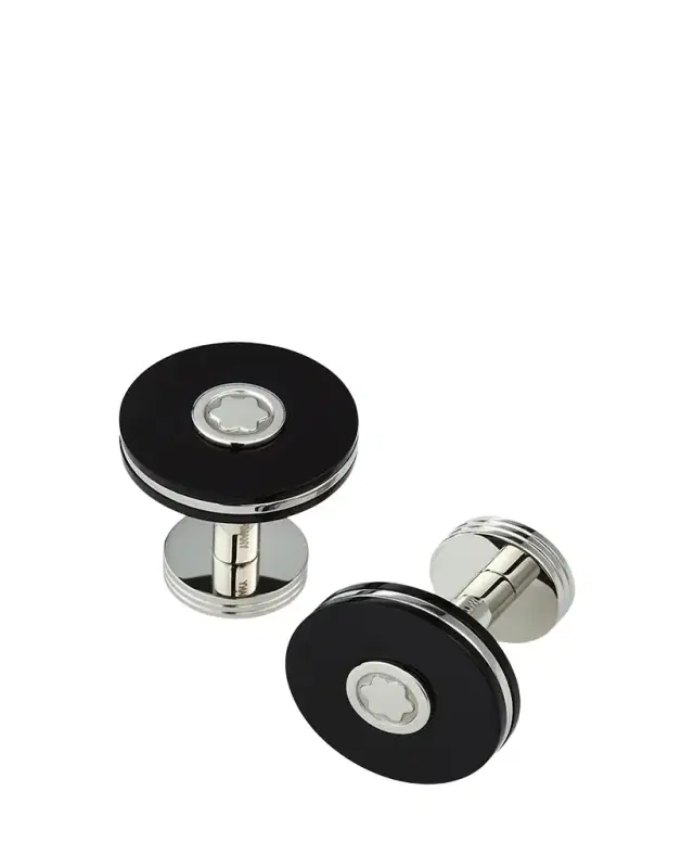 Montblanc Round Resin Stainless Steel Cuff Links