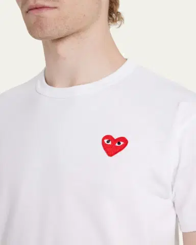 Comme des Garçons Men's Cotton Jersey Heart T-Shirt | Thumbnail 11