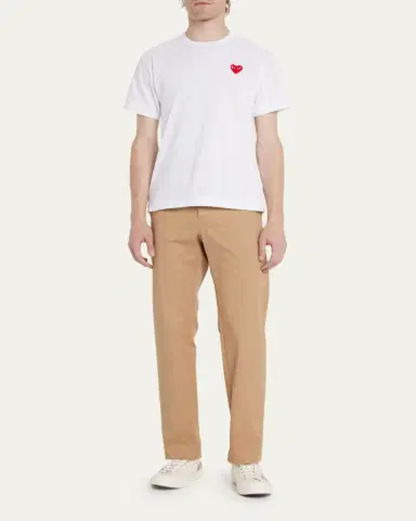 Comme des Garçons Men's Cotton Jersey Heart T-Shirt | Thumbnail 8