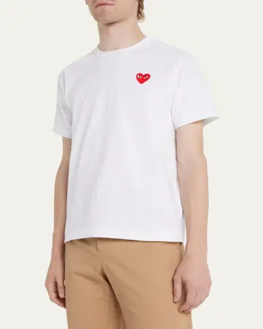 Comme des Garçons Men's Cotton Jersey Heart T-Shirt | Thumbnail 10
