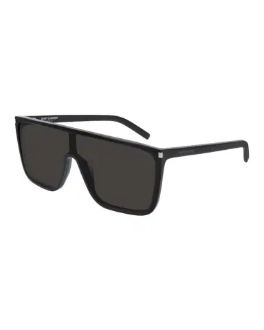 Saint Laurent Men's Mask Flat-Top Propionate Shield Sunglasses | Thumbnail 1