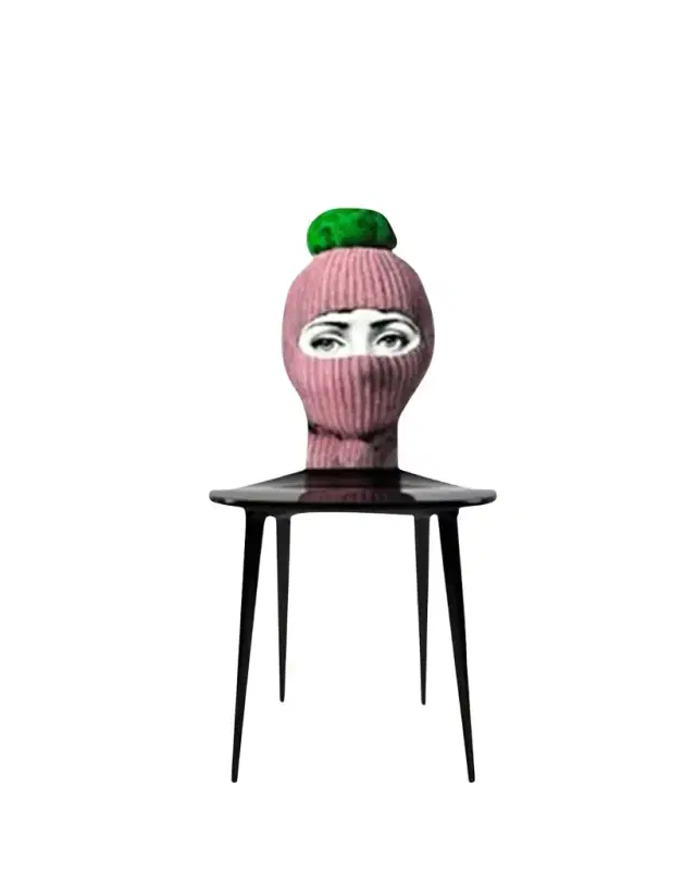 FORNASETTI Chair Lux Gstaad Pink/Green Pompom