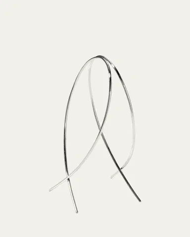 Lana 14K Gold Small Upside Down Hoop Earrings | Thumbnail 3
