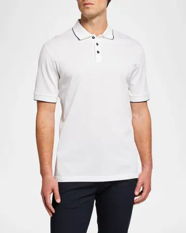 Giorgio Armani Men's Tipped Polo Shirt | Thumbnail 3