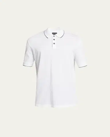 Giorgio Armani Men's Tipped Polo Shirt | Thumbnail 5