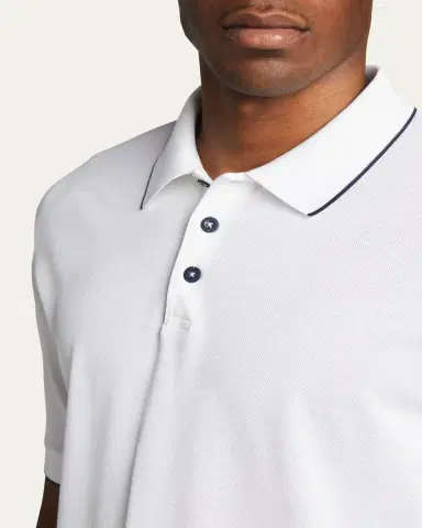 Giorgio Armani Men's Tipped Polo Shirt | Thumbnail 9