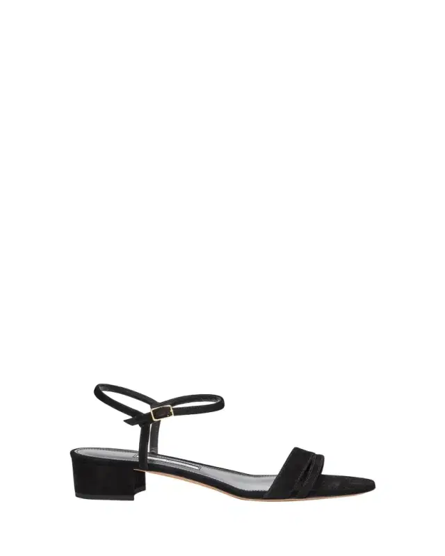 Emme Parsons Simple Metallic Ankle-Strap Sandals