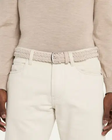 Loro Piana Men's Alsavel Braided Suede Belt | Thumbnail 3
