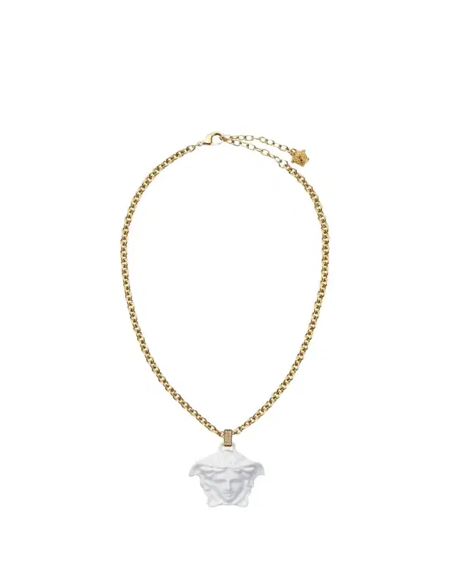 Versace Medusa Pendant Necklace, White