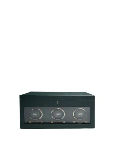 Wolf British Racing Triple Watch Winder with Storage | Thumbnail 1 Wolf British Racing Triple Watch Winder with Storage | Thumbnail 1