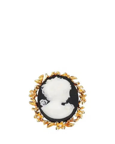 ben-amun Cameo Gold Pin | Thumbnail 1