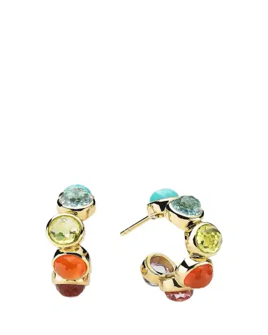 Ippolita All-Stone Tiny Hoop Earrings in 18K Gold | Thumbnail 1 Ippolita All-Stone Tiny Hoop Earrings in 18K Gold | Thumbnail 1