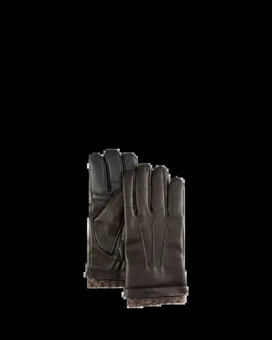 Bergdorf Goodman Men's Leather Gloves w/ Knit Lining | Thumbnail 2