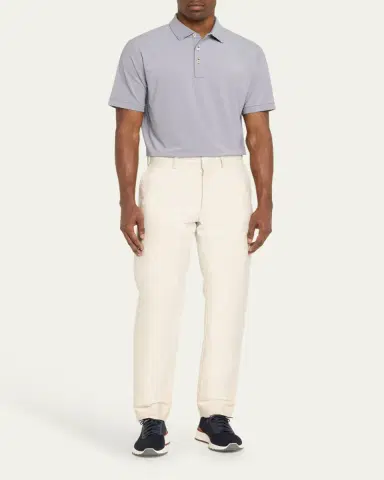 Peter Millar Men's Jubilee Stripe Stretch-Jersey Polo Shirt | Thumbnail 2