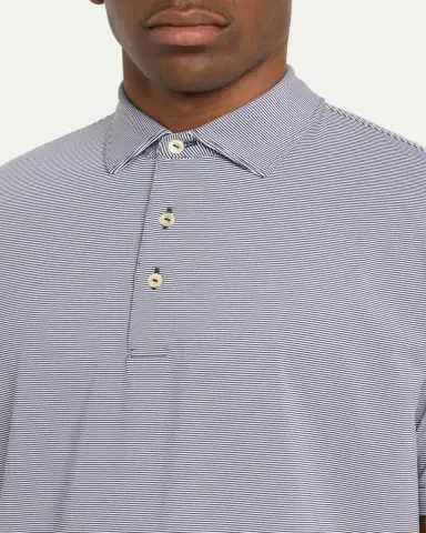 Peter Millar Men's Jubilee Stripe Stretch-Jersey Polo Shirt | Thumbnail 5