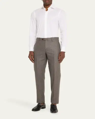 Cesare Attolini Men's Solid Cotton Sport Shirt | Thumbnail 2 Cesare Attolini Men's Solid Cotton Sport Shirt | Thumbnail 2