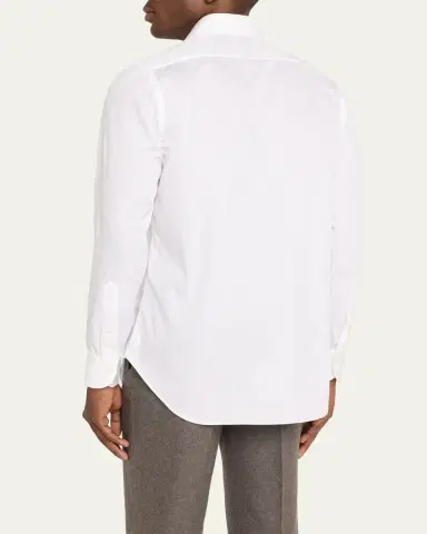 Cesare Attolini Men's Solid Cotton Sport Shirt | Thumbnail 3 Cesare Attolini Men's Solid Cotton Sport Shirt | Thumbnail 3