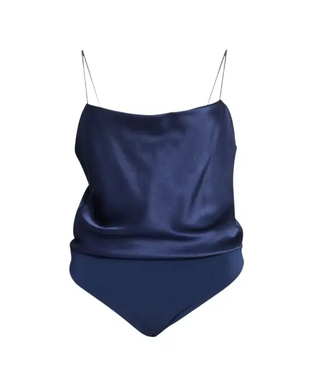 ALICE + OLIVIA Harmon Satin Bodysuit