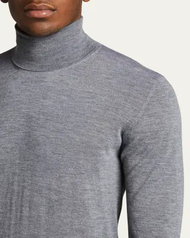 Bergdorf Goodman Men's Cashmere Turtleneck Sweater | Thumbnail 5