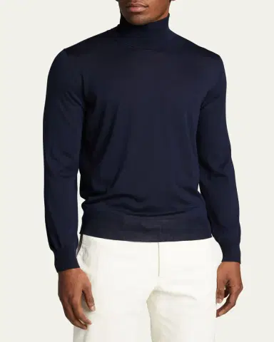 Bergdorf Goodman Men's Cashmere Turtleneck Sweater | Thumbnail 9