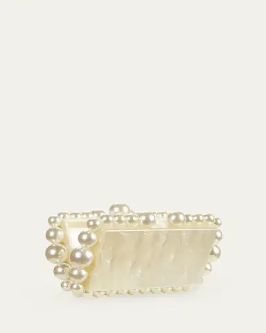 Cult Gaia Eos Pearly Acrylic Clutch Bag | Thumbnail 2