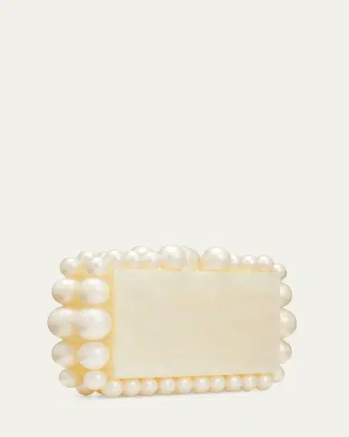 Cult Gaia Eos Pearly Acrylic Clutch Bag | Thumbnail 3
