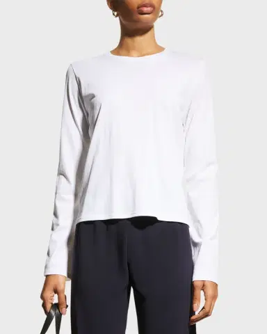 The Row Sherman Long-Sleeve Cotton Tee | Thumbnail 2 The Row Sherman Long-Sleeve Cotton Tee | Thumbnail 2