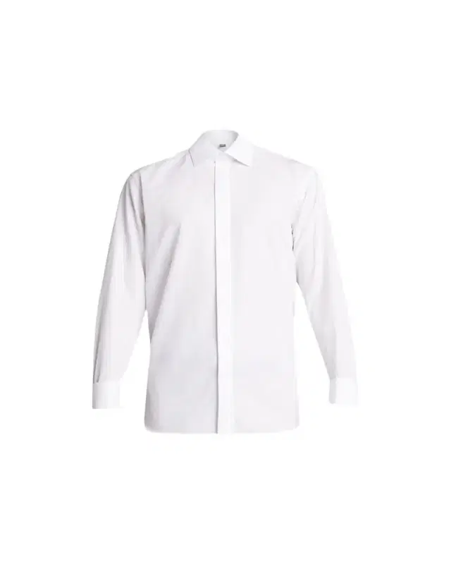 Bergdorf Goodman Men's Formal Twill Fly-Front Dress Shirt