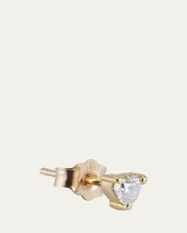 Jennifer Meyer Heart-Cut Diamond Stud Earring, Single | Thumbnail 3 Jennifer Meyer Heart-Cut Diamond Stud Earring, Single | Thumbnail 3