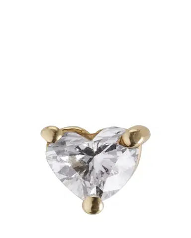 Jennifer Meyer Heart-Cut Diamond Stud Earring, Single | Thumbnail 1 Jennifer Meyer Heart-Cut Diamond Stud Earring, Single | Thumbnail 1