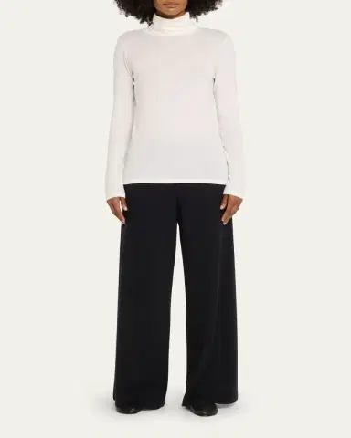 Majestic Filatures Cotton-Cashmere Long Sleeve Turtleneck Top | Thumbnail 2