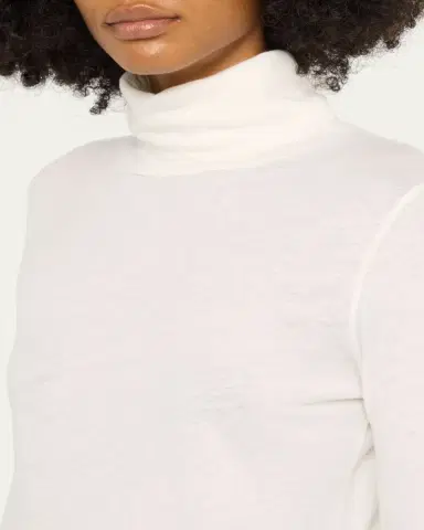 Majestic Filatures Cotton-Cashmere Long Sleeve Turtleneck Top | Thumbnail 5