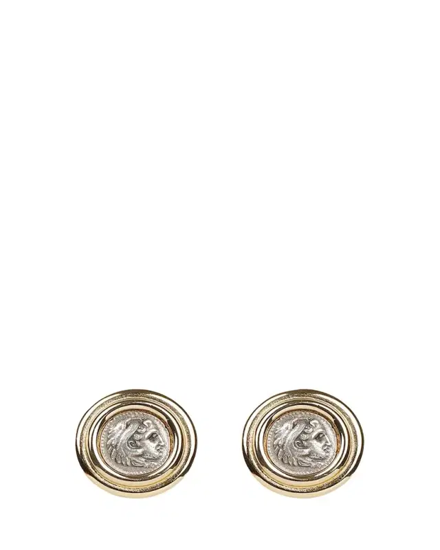 Ben-Amun Roman Coin Clip Earrings