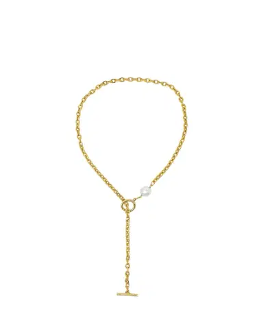 ben-amun Chain Necklace with Pearly Glass | Thumbnail 1 ben-amun Chain Necklace with Pearly Glass | Thumbnail 1