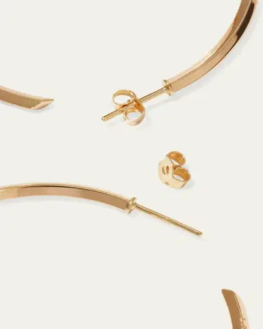 Lana 45mm 14K Gold Thin Pointed Royale Hoops | Thumbnail 8