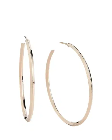 Lana 45mm 14K Gold Thin Pointed Royale Hoops | Thumbnail 1